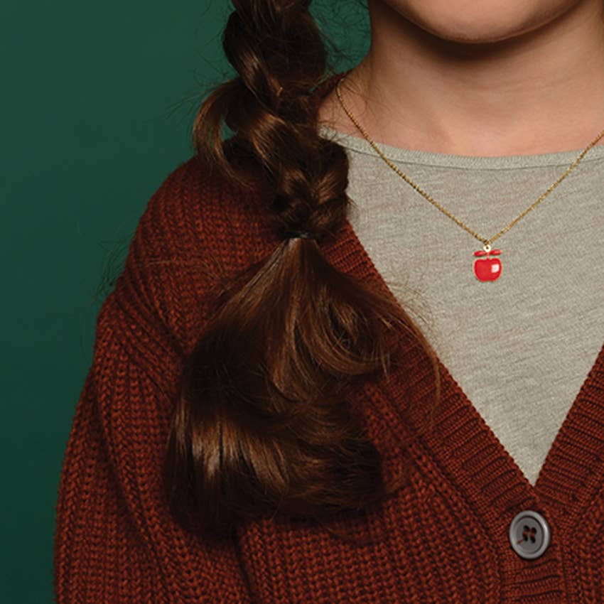 AMELIA Apple Necklace (Poppy Red)