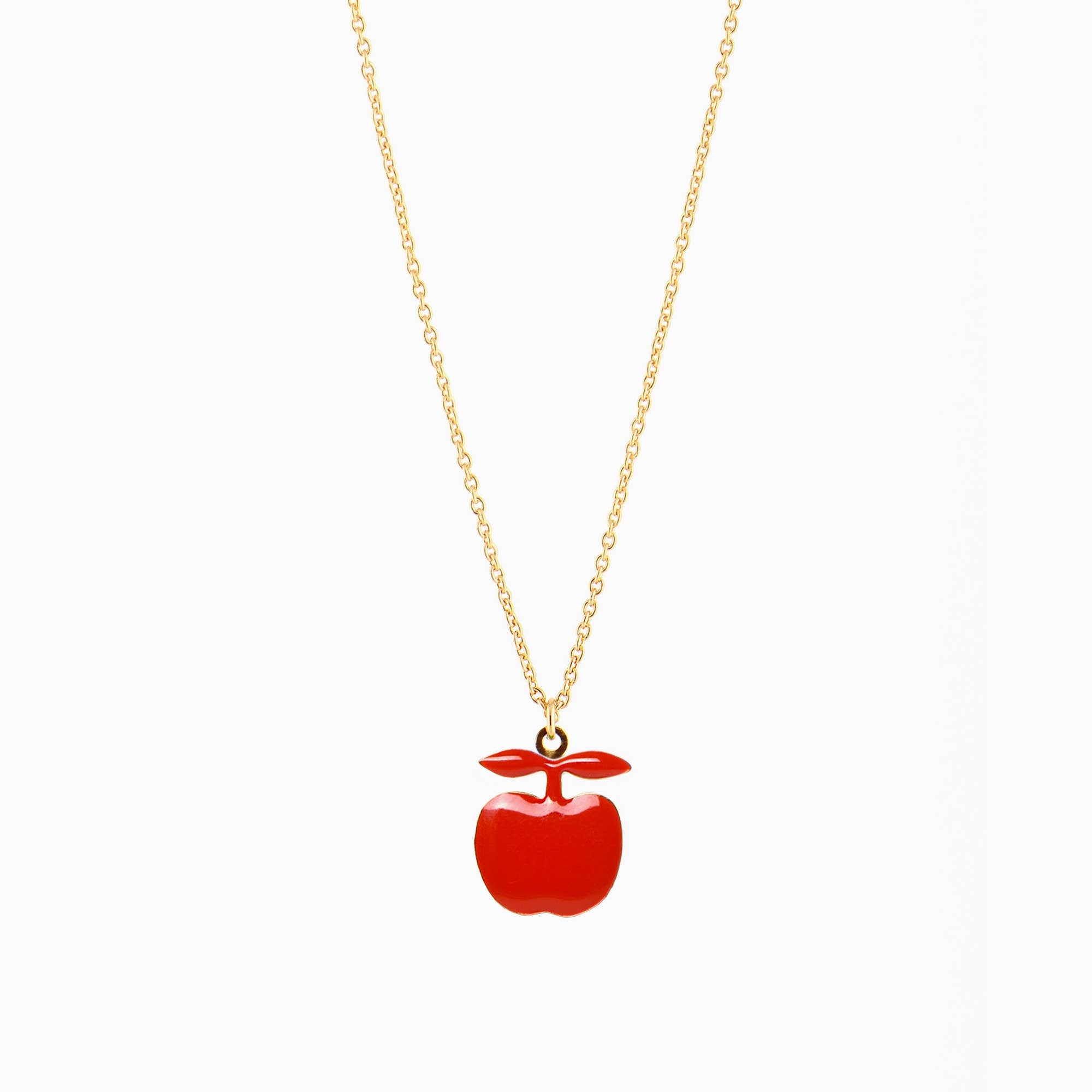 AMELIA Apple Necklace (Poppy Red)