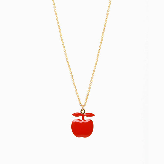 AMELIA Apple Necklace (Poppy Red)