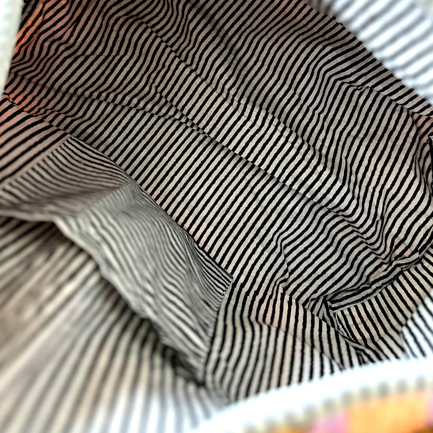 Handgjord Bomullsväska "Poppy Tiger - Peach Fusion"