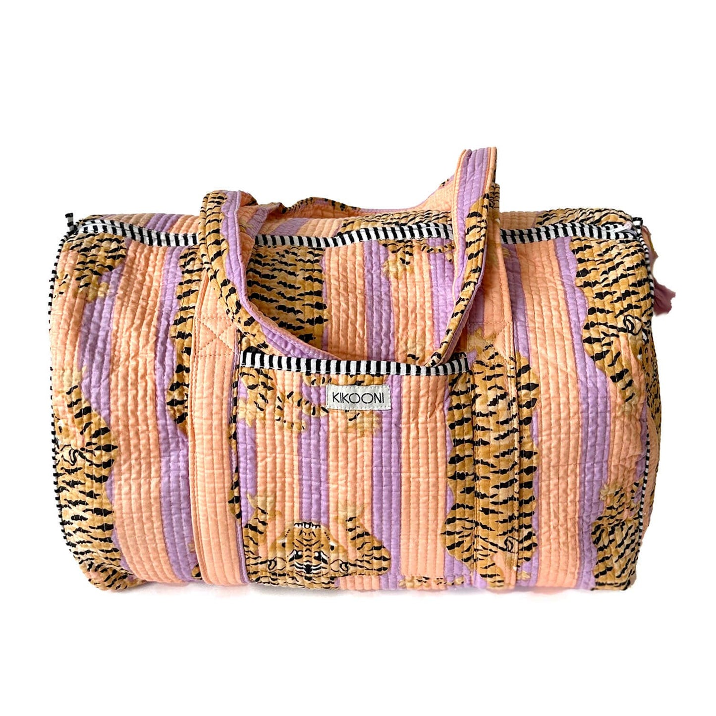 Handmade Cotton Bag “Poppy Tiger - Peach Fusion”