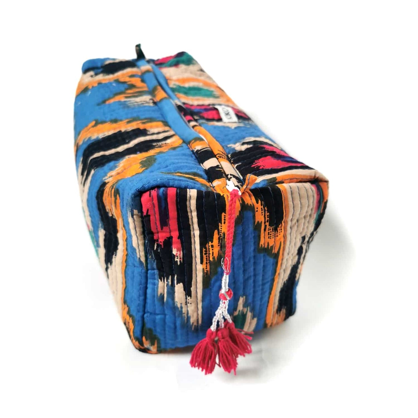 Handmade Cosmetic Bag “Ikat blue”