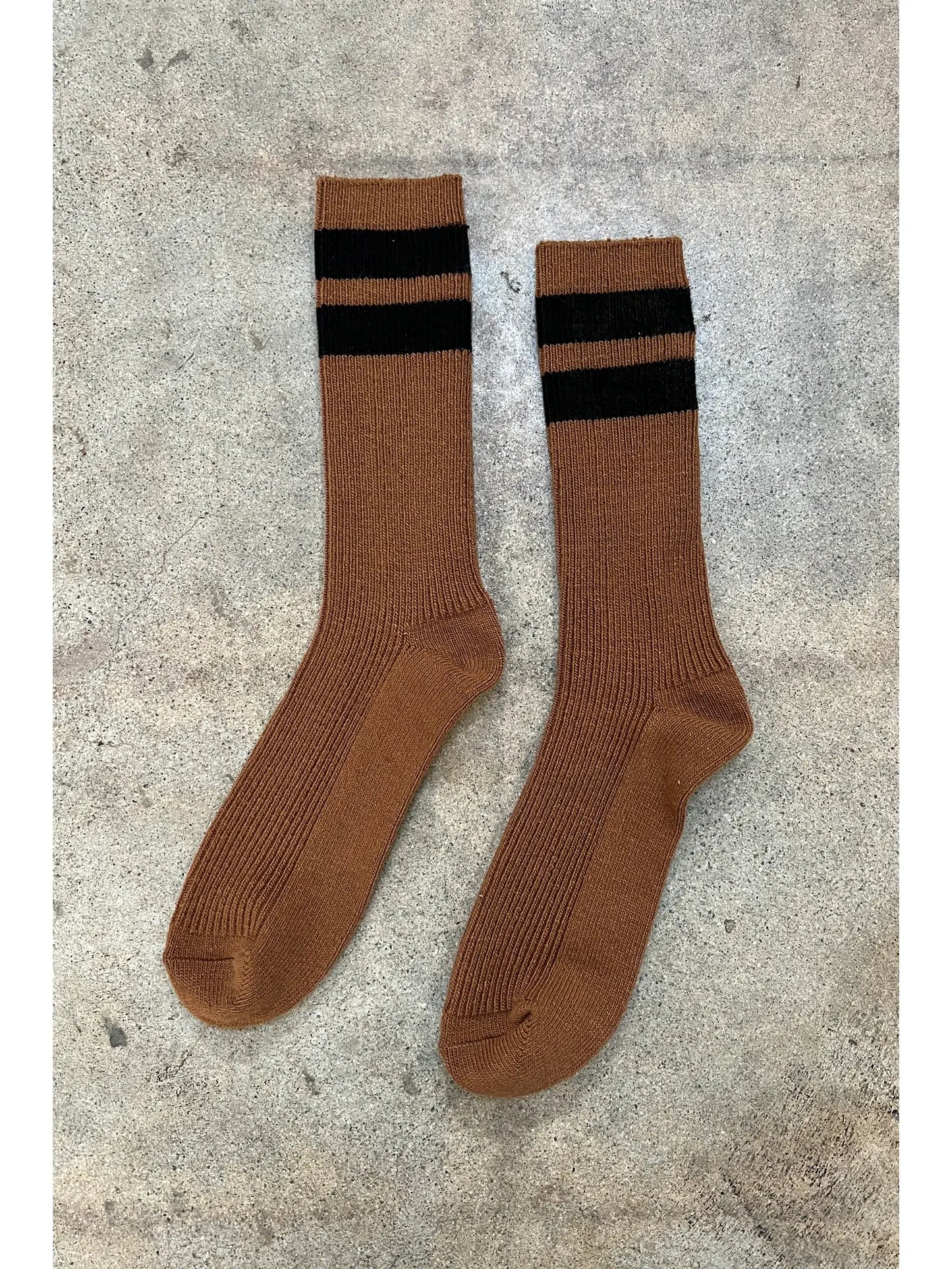 Grandpa varsity socks in Tawny