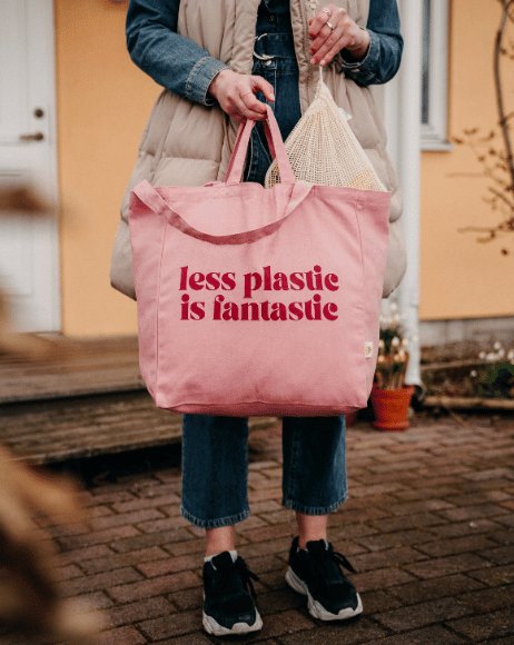 Less plastic is fantastic tote