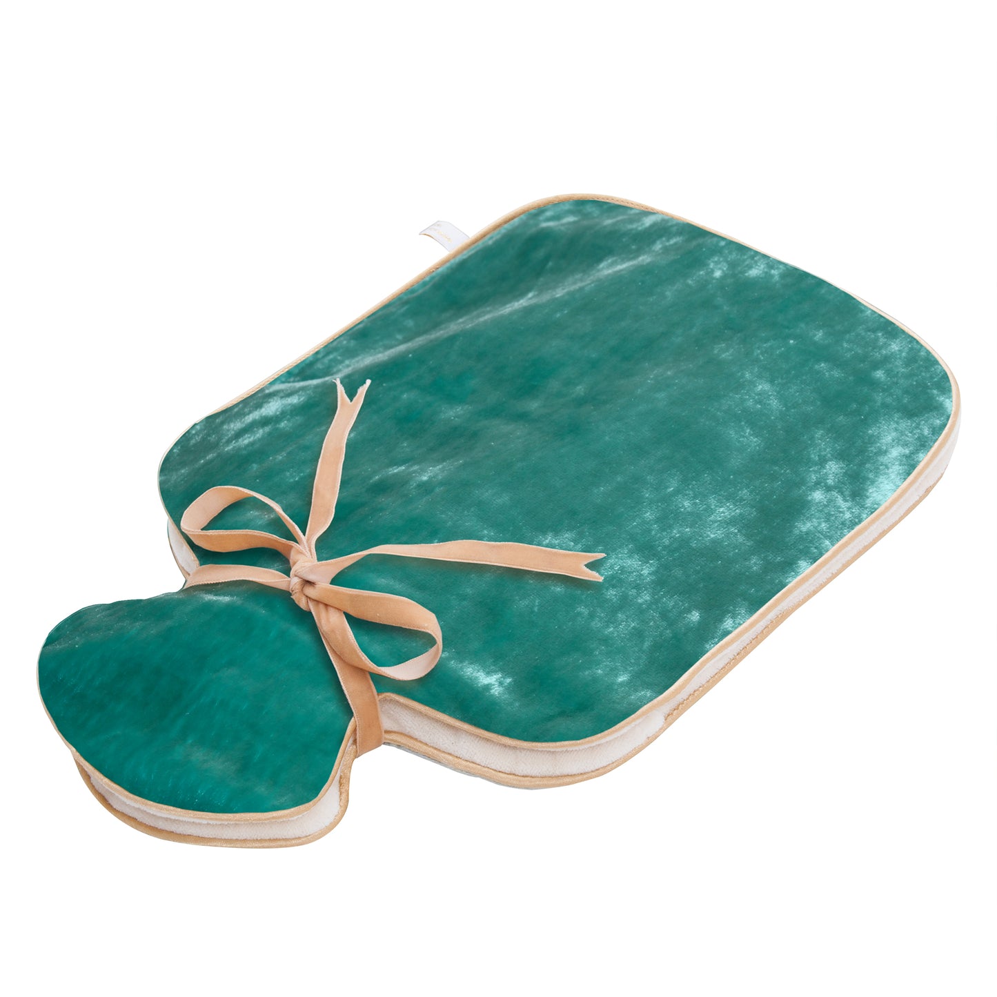 turquoise velvet hot water bottle