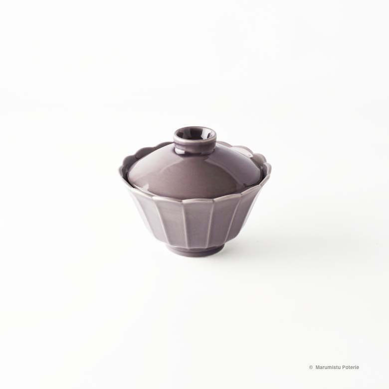 purple hanayuzu bowl with lid