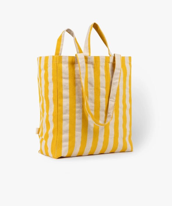 OMOM yellow stripe tote